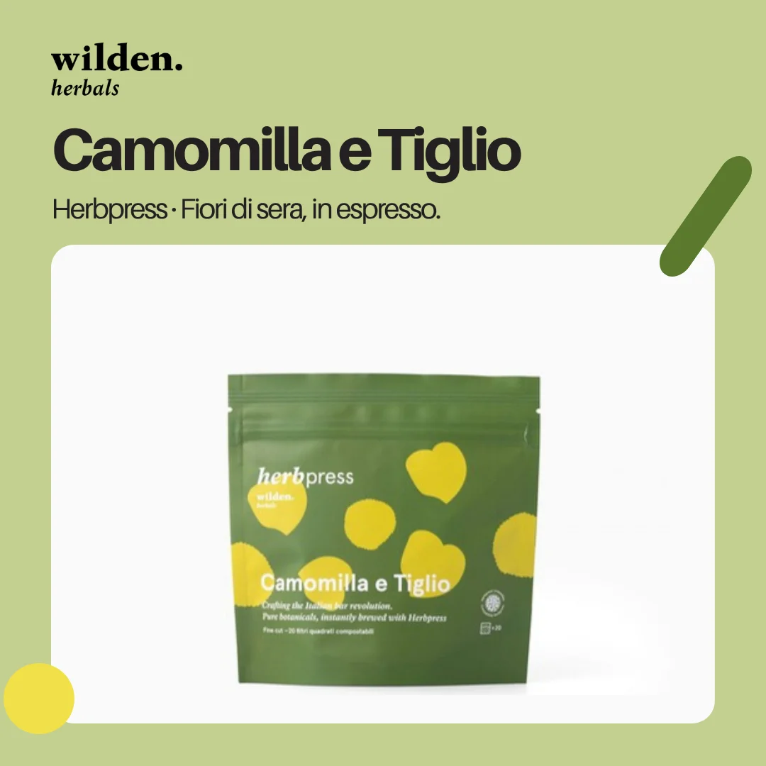 Herbpress Camomilla e Tiglio 20 filtri quadrati