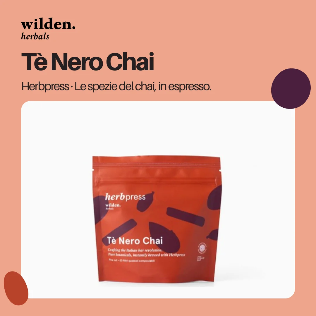 Herbpress Tè Nero Chai 20 filtri quadrati