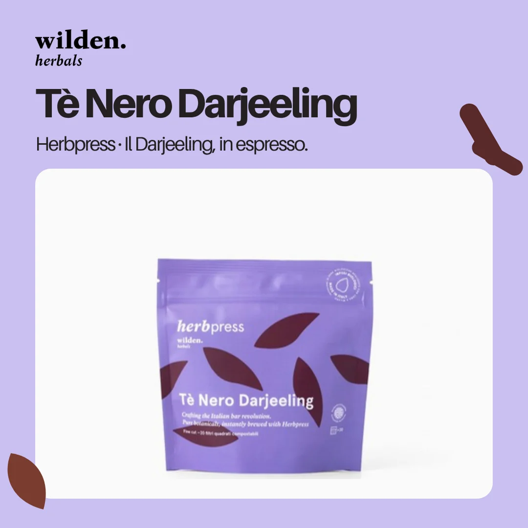 Herbpress Tè Nero Darjeeling 20 filtri quadrati