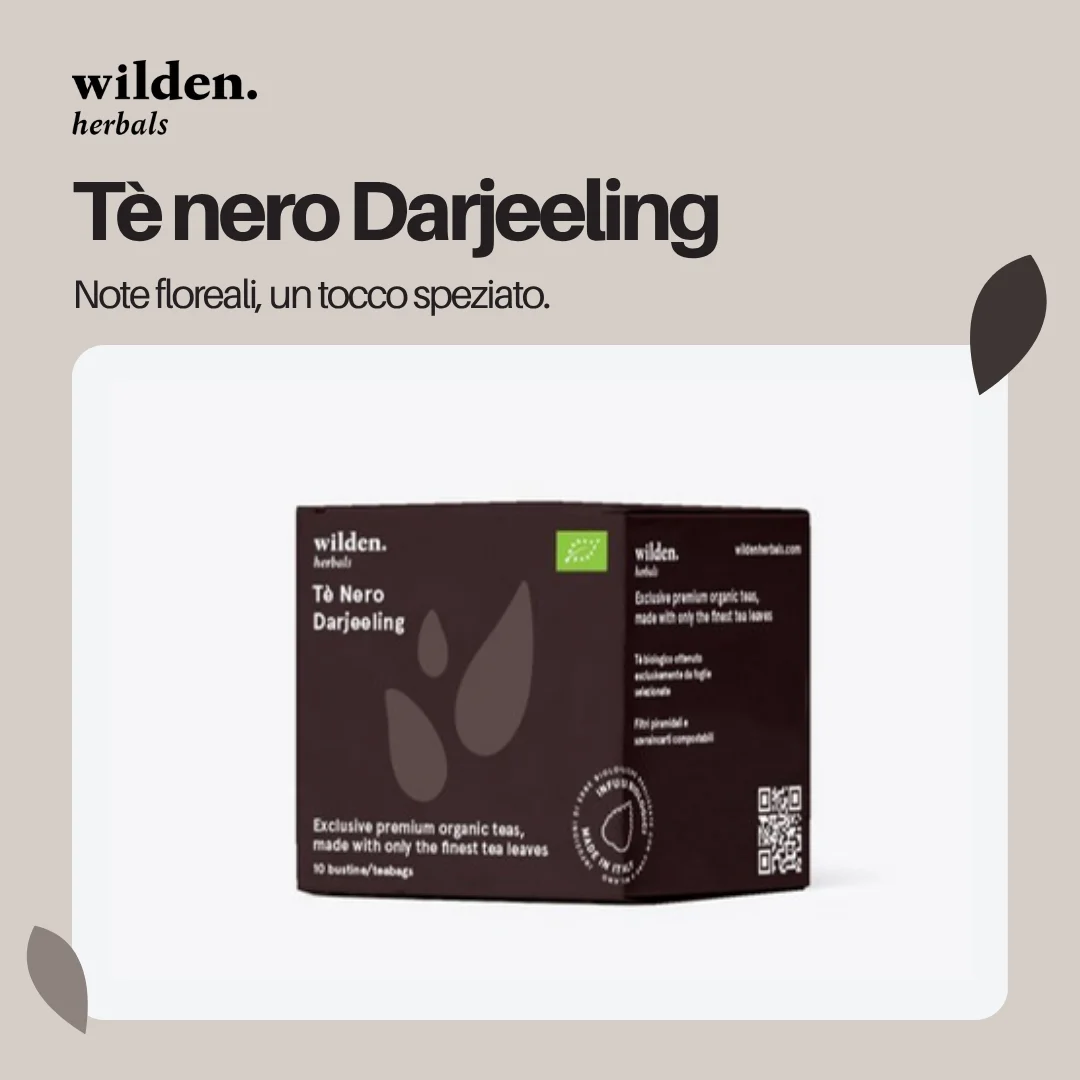 Tè nero Darjeeling Wilden, astuccio 10 bustine