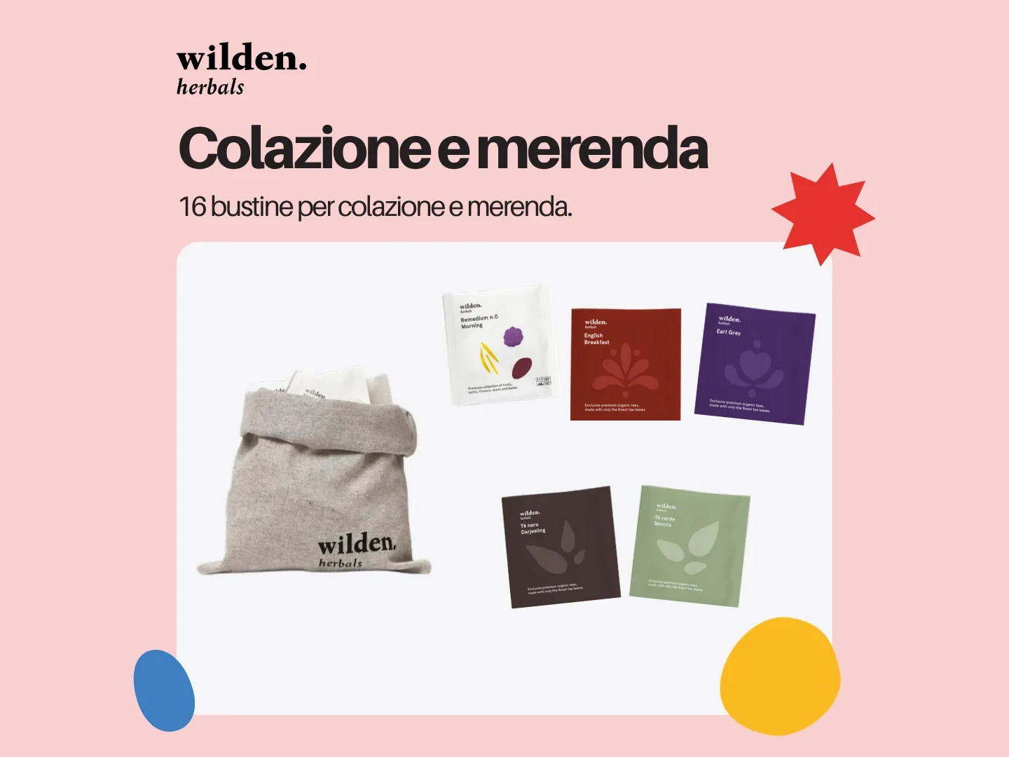 Colazione e merenda – 16 bustine - Wilden Herbals